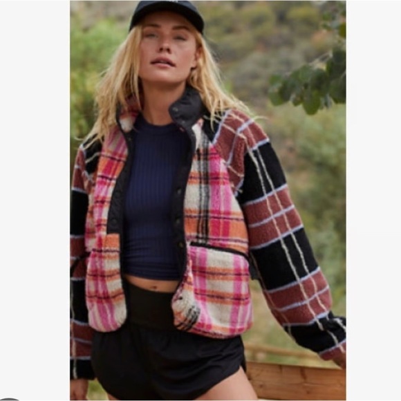 FP Movement by Free People Jackets & Blazers - NWT Free People FP Movement hit the slopes Fleece Jacket XS Autumn Combo 🧡🩷